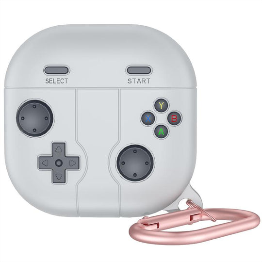 For Samsung Galaxy Buds Live Retro Game Console Style Silicone Earbuds Case(Light Grey)