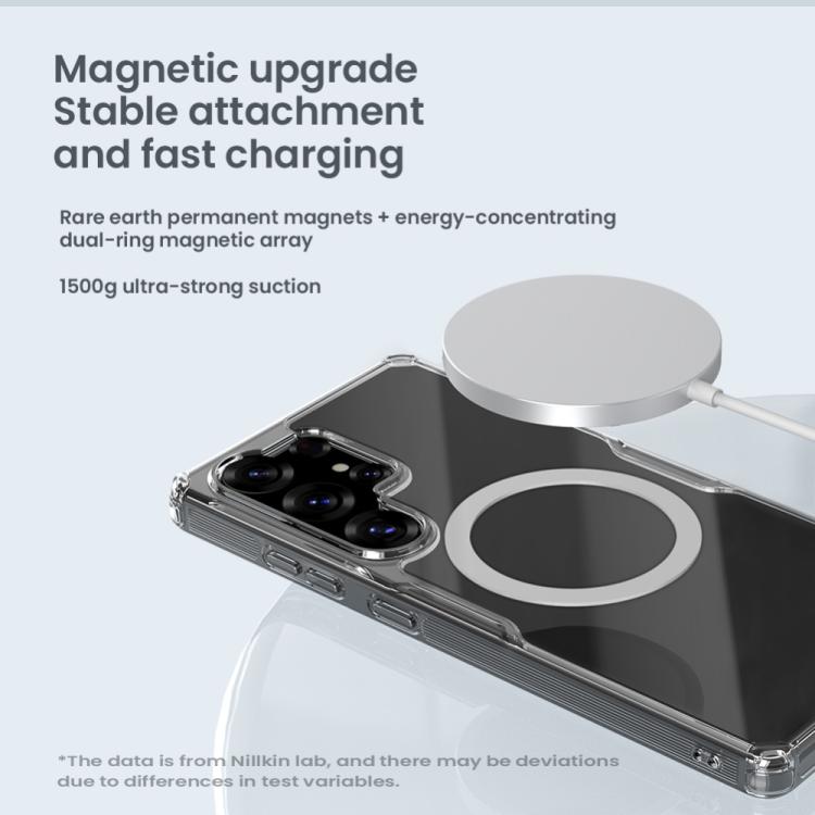 For Samsung Galaxy S25 Ultra 5G NILLKIN Ultra Clear Magsafe PC + TPU Phone Case(Transparent) - Galaxy S25 Ultra 5G Cases by NILLKIN | Online Shopping UK | buy2fix