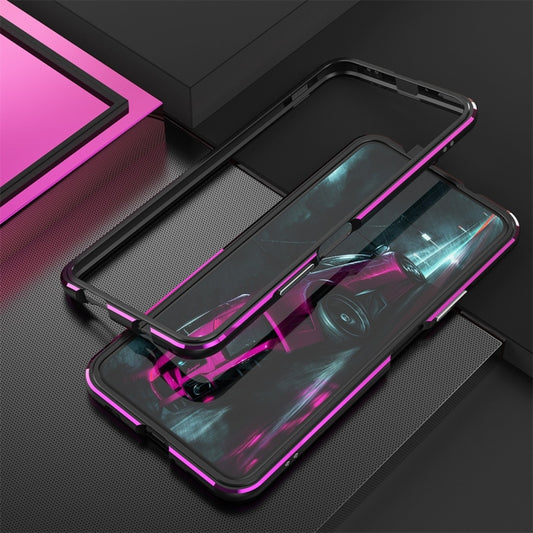 For Huawei Honor X10 Aluminum Alloy Shockproof Protective Bumper Frame(Black Purple) - Honor Cases by buy2fix | Online Shopping UK | buy2fix