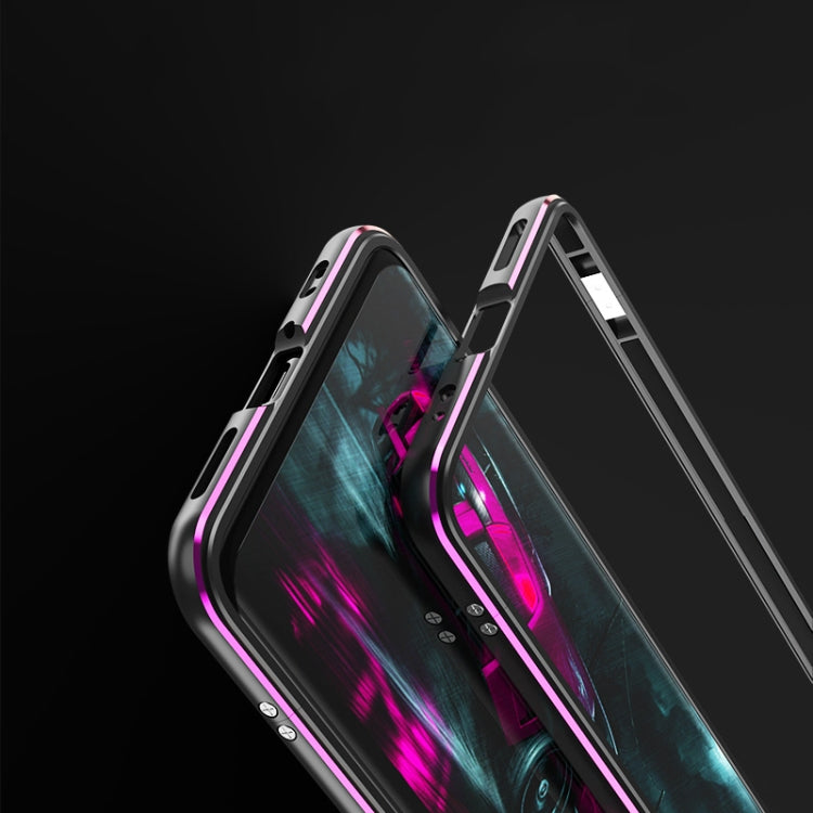 For Huawei P40 Aluminum Alloy Shockproof Protective Bumper Frame(Black Red) - Huawei Cases by buy2fix | Online Shopping UK | buy2fix
