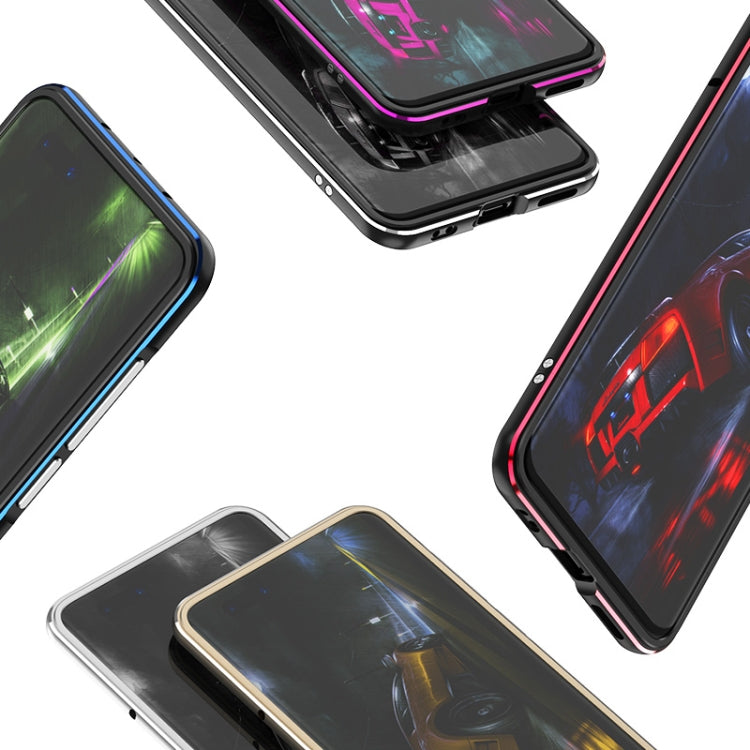 For Huawei P40 Aluminum Alloy Shockproof Protective Bumper Frame(Black Red) - Huawei Cases by buy2fix | Online Shopping UK | buy2fix
