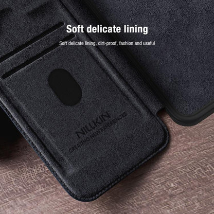 For Samsung Galaxy S25 5G NILLKIN QIN Series Pro Sliding Camera Cover Design Leather Phone Case(Brown) - Galaxy S25 5G Cases by NILLKIN | Online Shopping UK | buy2fix