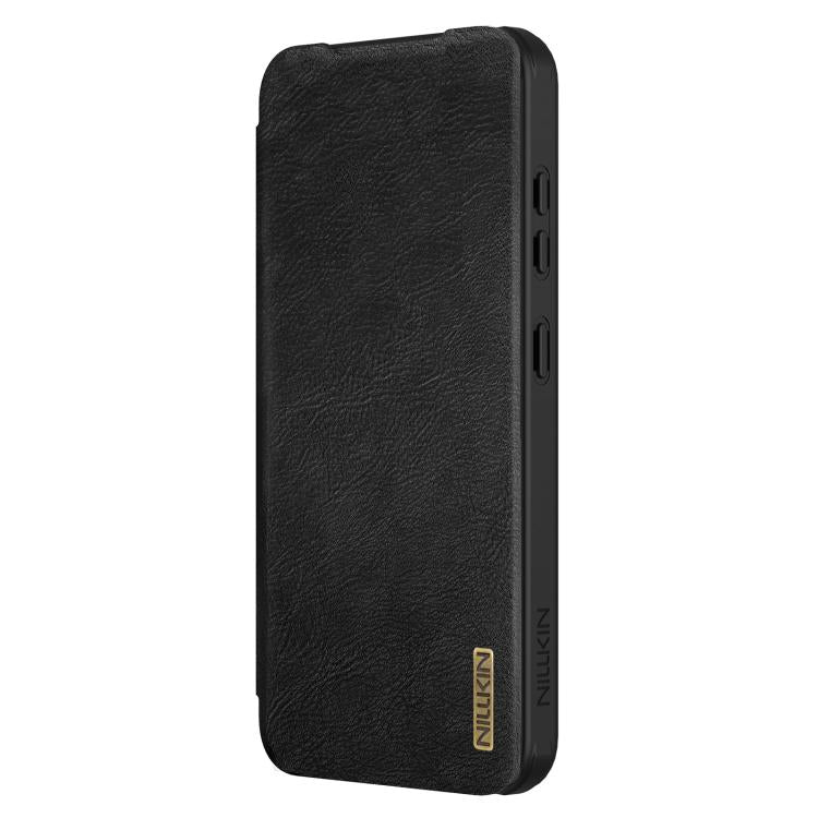 For Samsung Galaxy S25+ 5G NILLKIN QIN Series Pro Sliding Camera Cover Design Leather Phone Case(Black) - Galaxy S25+ 5G Cases by NILLKIN | Online Shopping UK | buy2fix
