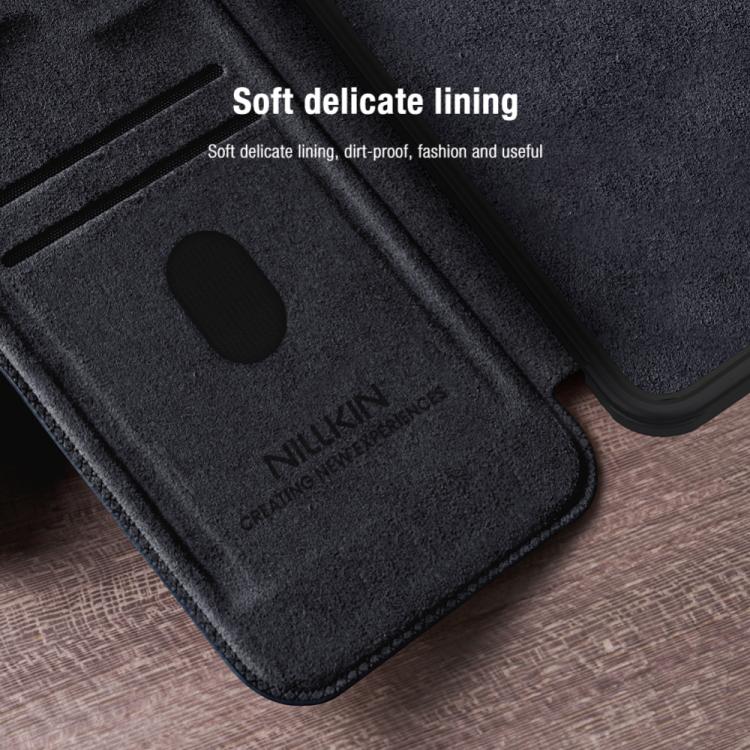 For Samsung Galaxy S25+ 5G NILLKIN QIN Series Pro Sliding Camera Cover Design Leather Phone Case(Black) - Galaxy S25+ 5G Cases by NILLKIN | Online Shopping UK | buy2fix