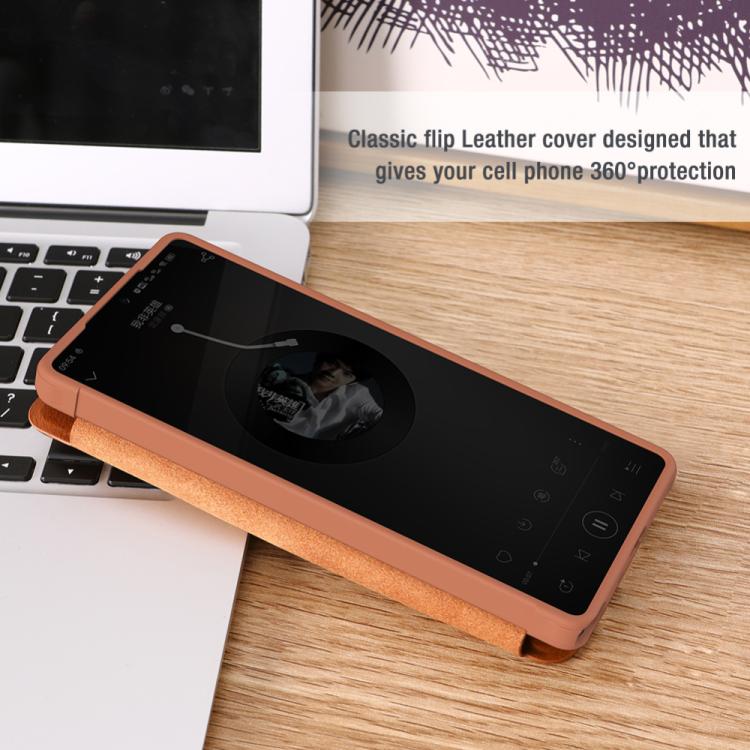 For Samsung Galaxy S25 Ultra 5G NILLKIN QIN Series Pro Sliding Camera Cover Design Leather Phone Case(Black) - Galaxy S25 Ultra 5G Cases by NILLKIN | Online Shopping UK | buy2fix