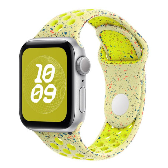 For Apple Watch 46mm / 49mm / 45mm / 44mm Coloful Silicone Watch Band(Fluorescent Yellow-Green)