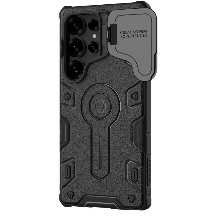 For Samsung Galaxy S25 Ultra 5G NILLKIN Black Rhino Prop MagSafe Magnetic PC Phone Case(Black) - Galaxy S25 Ultra 5G Cases by NILLKIN | Online Shopping UK | buy2fix