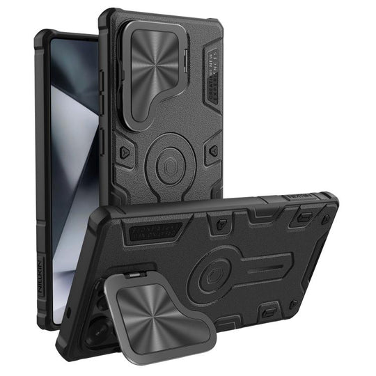For Samsung Galaxy S25 Ultra 5G NILLKIN Black Rhino Prop PC Phone Case(Black)