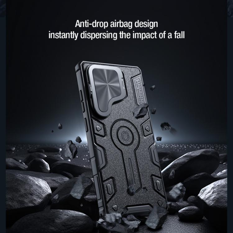 For Samsung Galaxy S25 Ultra 5G NILLKIN Black Rhino Prop PC Phone Case(Black) - Galaxy S25 Ultra 5G Cases by NILLKIN | Online Shopping UK | buy2fix
