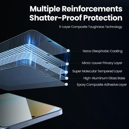 For Samsung Galaxy S25 Edge 5G NILLKIN Guardian Full Coverage Privacy Tempered Glass Film - Galaxy S25 Edge 5G Tempered Glass by NILLKIN | Online Shopping UK | buy2fix