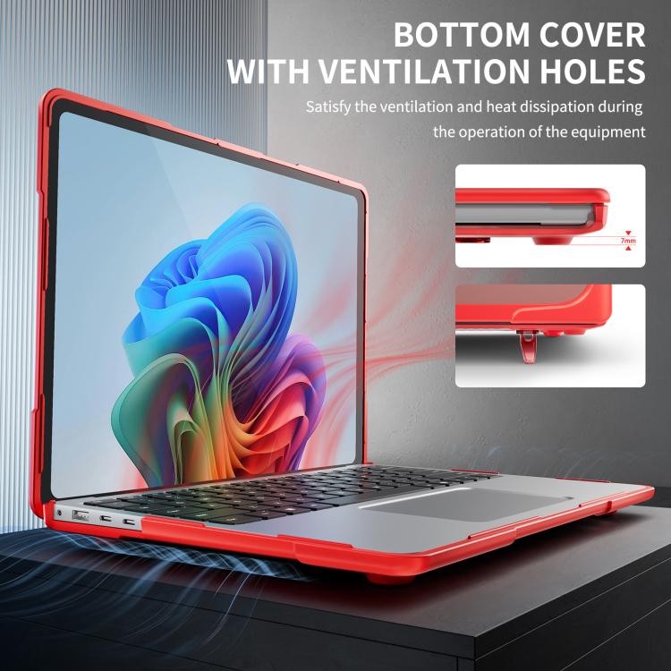 For Microsoft Surface Laptop 7 TPU + PC Two-color Anti-fall Laptop Protective Case(Red) - Other by buy2fix | Online Shopping UK | buy2fix