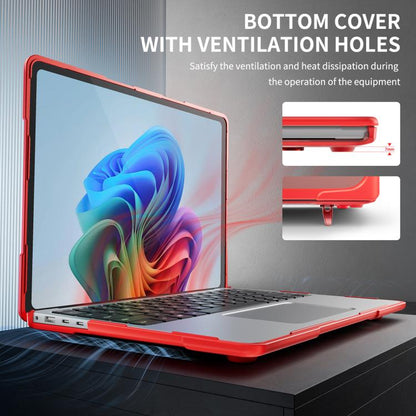 For Microsoft Surface Laptop 7 TPU + PC Two-color Anti-fall Laptop Protective Case(Red) - Other by buy2fix | Online Shopping UK | buy2fix