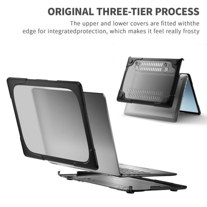 For Microsoft Surface Laptop 7 13.8 inch TPU + PC Two-color Anti-fall Laptop Protective Case(Black) - Other by buy2fix | Online Shopping UK | buy2fix