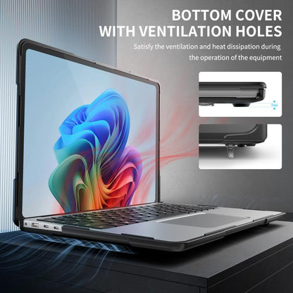 For Microsoft Surface Laptop 7 13.8 inch TPU + PC Two-color Anti-fall Laptop Protective Case(Black) - Other by buy2fix | Online Shopping UK | buy2fix