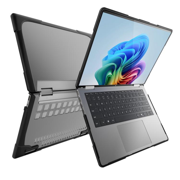 For HP ENVY X360-14 2024 TPU + PC Two-color Anti-fall Laptop Protective Case(Black) - Other by buy2fix | Online Shopping UK | buy2fix