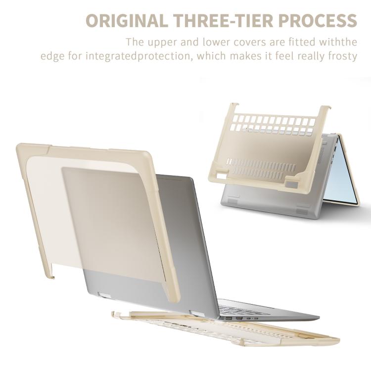 For HP ENVY X360-14 2024 TPU + PC Two-color Anti-fall Laptop Protective Case(Khaki) - Other by buy2fix | Online Shopping UK | buy2fix