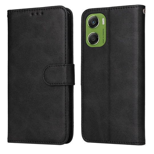 For Motorola Moto G06 4G Classic Calf Texture Flip Leather Phone Case(Black)