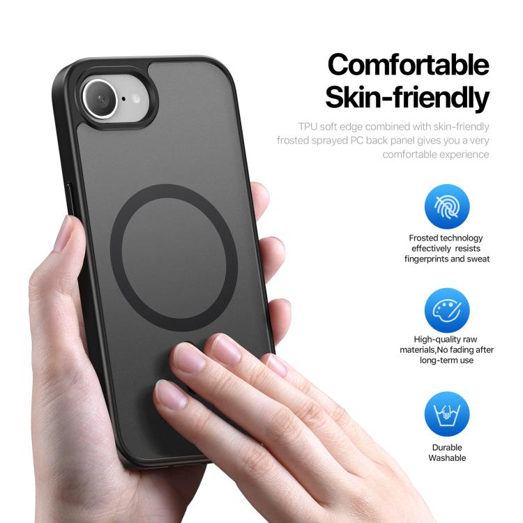 For iPhone 16e DUX DUCIS Yind Series MagSafe TPU Hybrid PC Phone Case(Black) - iPhone 16e Cases by DUX DUCIS | Online Shopping UK | buy2fix