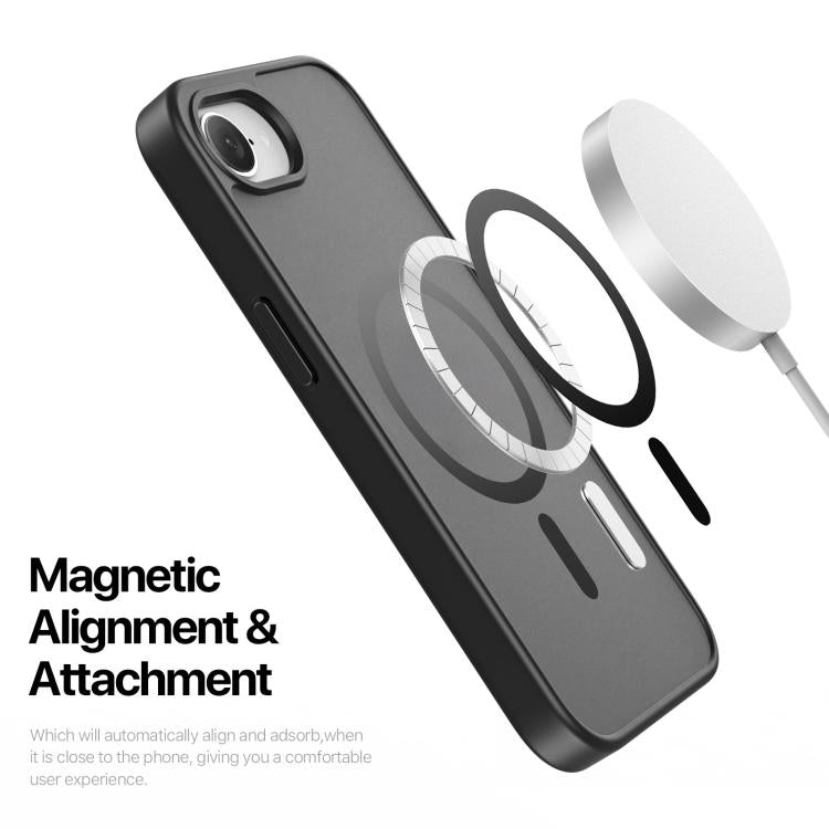 For iPhone 16e DUX DUCIS Yind Series MagSafe TPU Hybrid PC Phone Case(Black) - iPhone 16e Cases by DUX DUCIS | Online Shopping UK | buy2fix