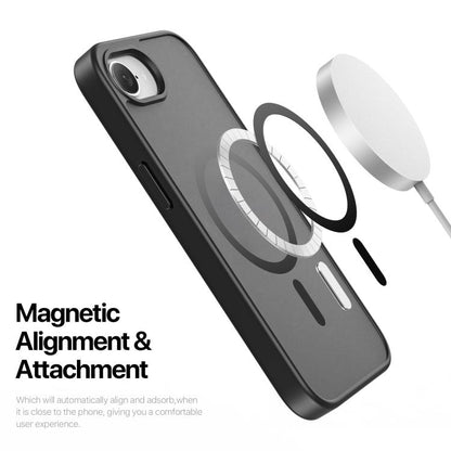 For iPhone 16e DUX DUCIS Yind Series MagSafe TPU Hybrid PC Phone Case(Black) - iPhone 16e Cases by DUX DUCIS | Online Shopping UK | buy2fix