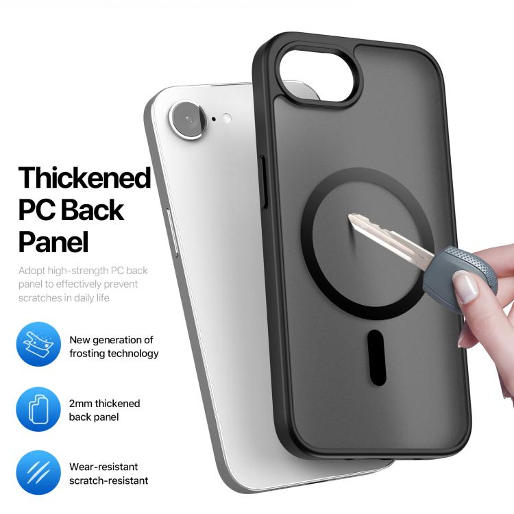 For iPhone 16e DUX DUCIS Yind Series MagSafe TPU Hybrid PC Phone Case(Black) - iPhone 16e Cases by DUX DUCIS | Online Shopping UK | buy2fix