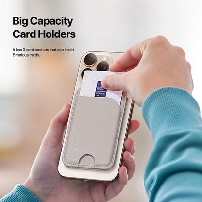 DUX DUCIS Neva Series MagSafe Magnetic Holder Card Bag(Grey) - Adhesive Card Holders by DUX DUCIS | Online Shopping UK | buy2fix