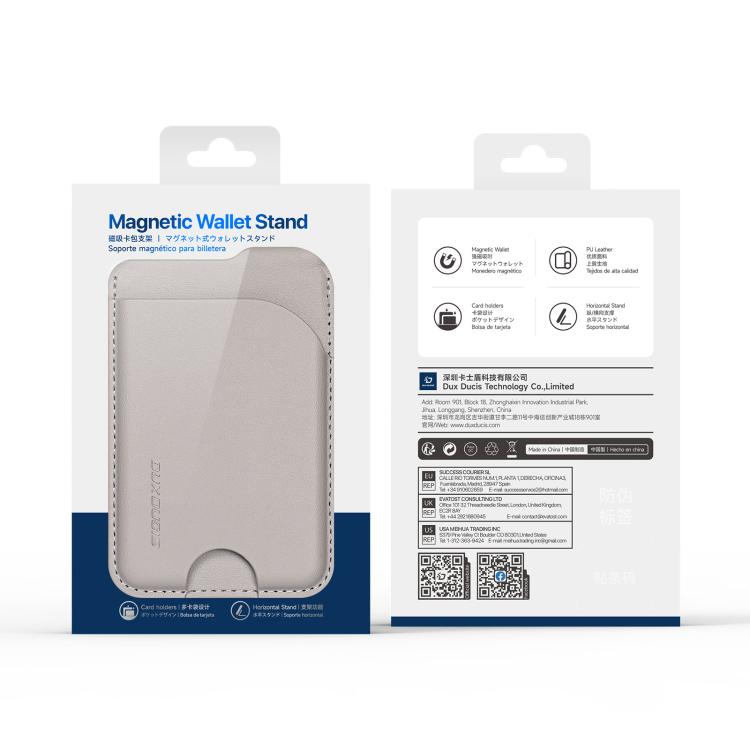 DUX DUCIS Neva Series MagSafe Magnetic Holder Card Bag(Grey) - Adhesive Card Holders by DUX DUCIS | Online Shopping UK | buy2fix