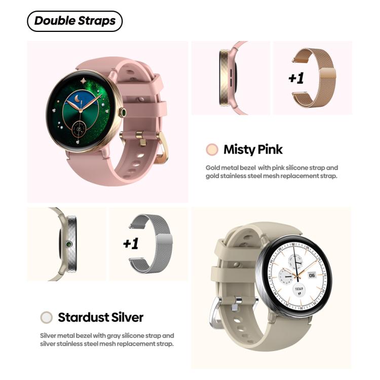 Zeblaze Lily 2 1.2 inch Screen Haute & Healthy Lady Smart Watch(Stardust Silver) - Smart Watches by Zeblaze | Online Shopping UK | buy2fix