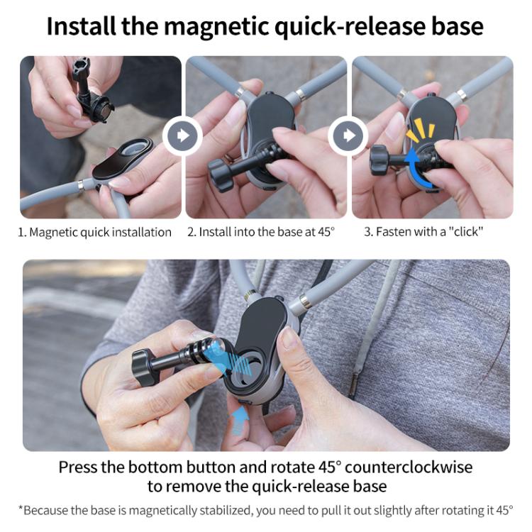 Magnetic Neck Mount Anti-shake Bracket, Type:6 in 1 Phone Clamp - Holder by buy2fix | Online Shopping UK | buy2fix