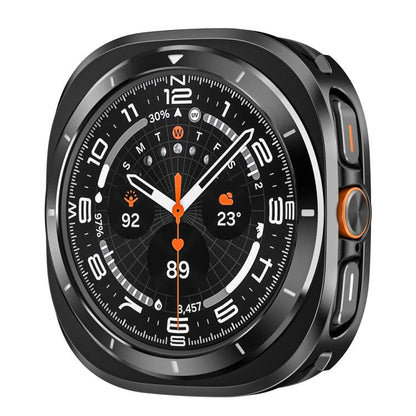 For Samsung Galaxy Watch Ultra 47mm / Ultra 2025 Aluminum Alloy Metal PC Watch Protective Cover(Black White) - Watch Cases by buy2fix | Online Shopping UK | buy2fix