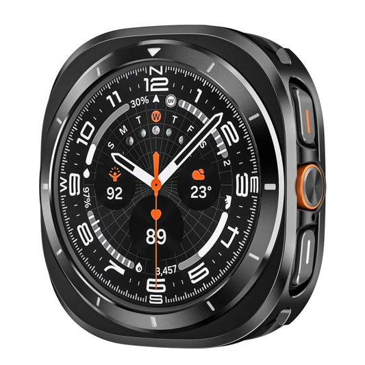For Samsung Galaxy Watch Ultra 47mm / Ultra 2025 Aluminum Alloy Metal PC Watch Protective Cover(Black White) - Watch Cases by buy2fix | Online Shopping UK | buy2fix