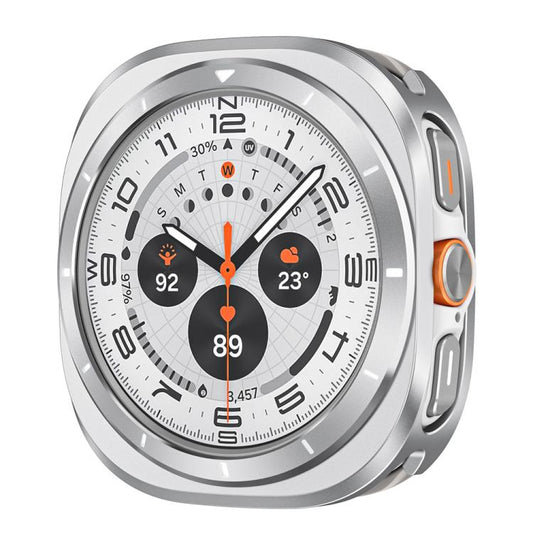 For Samsung Galaxy Watch Ultra 47mm Aluminum Alloy Metal PC Watch Protective Case(Silver Orange) - Watch Cases by buy2fix | Online Shopping UK | buy2fix