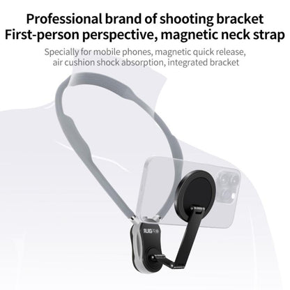 RUIGPRO Magnetic Neck Mount Anti-shake Phone Bracket(Grey) - Holder by RUIGPRO | Online Shopping UK | buy2fix
