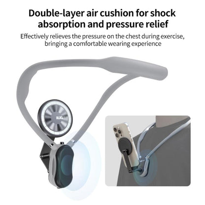 RUIGPRO Magnetic Neck Mount Anti-shake Phone Bracket(Grey) - Holder by RUIGPRO | Online Shopping UK | buy2fix