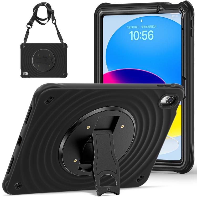 For iPad 2025 / 2022 Holder Silicone Hybrid PC Tablet Case(Black) - iPad 2025 / 2022 Cases by buy2fix | Online Shopping UK | buy2fix