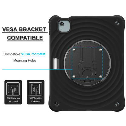 For iPad Air 11 2025 / 2024 / Pro 11 2022 Holder Silicone Hybrid PC Tablet Case(Black) - iPad Air 11 2025 / 2024 Cases by buy2fix | Online Shopping UK | buy2fix