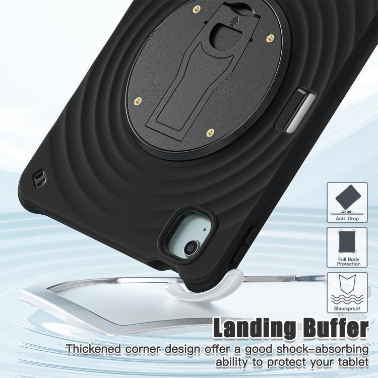 For iPad Air 11 2025 / 2024 / Pro 11 2022 Holder Silicone Hybrid PC Tablet Case(Black) - iPad Air 11 2025 / 2024 Cases by buy2fix | Online Shopping UK | buy2fix