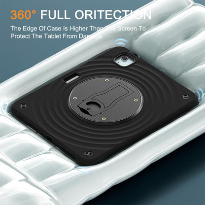 For iPad Air 11 2025 / 2024 / Pro 11 2022 Holder Silicone Hybrid PC Tablet Case(Black) - iPad Air 11 2025 / 2024 Cases by buy2fix | Online Shopping UK | buy2fix