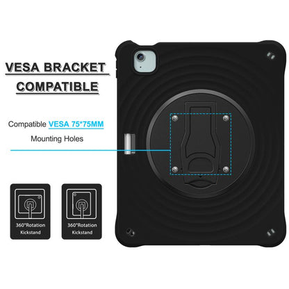 For iPad Air 13 2024 / 2025 Holder Silicone Hybrid PC Tablet Case(Black) - iPad Air 13 2025 / 2024 Cases by buy2fix | Online Shopping UK | buy2fix