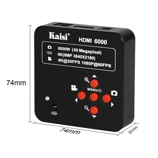 Kaisi HDMI 6000 HDMI / USB Dual Interface 60MP 4K Ultra HD Microscope Industrial Camera, Plug:EU Plug - Microscope Magnifier Series by Kaisi | Online Shopping UK | buy2fix
