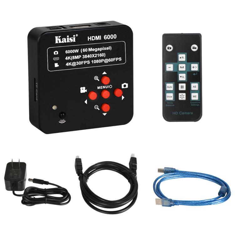 Kaisi HDMI 6000 HDMI / USB Dual Interface 60MP 4K Ultra HD Microscope Industrial Camera, Plug:EU Plug - Microscope Magnifier Series by Kaisi | Online Shopping UK | buy2fix