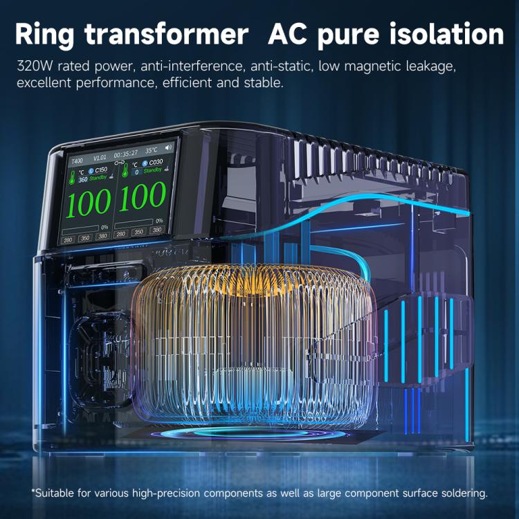 AiXun T400 320W Smart Soldering Workstation, Plug:UK Plug - Soldering Iron Set by buy2fix | Online Shopping UK | buy2fix