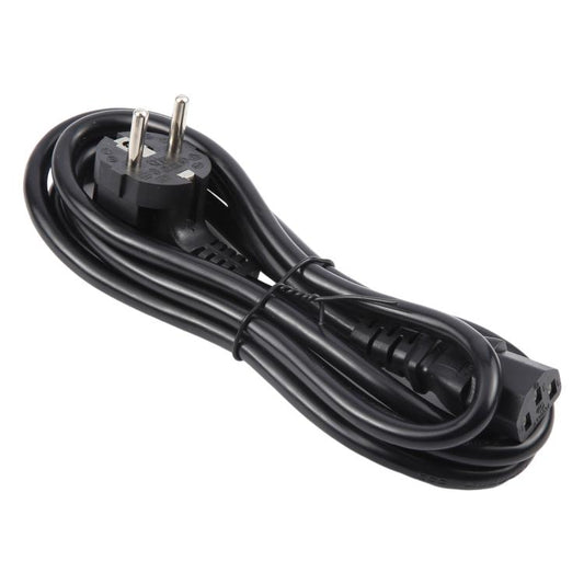 EU Plug Computer PC Power Cord 3 Pin Cable 0.5 Square, Length:1.8m(Black) - Power Cord by buy2fix | Online Shopping UK | buy2fix