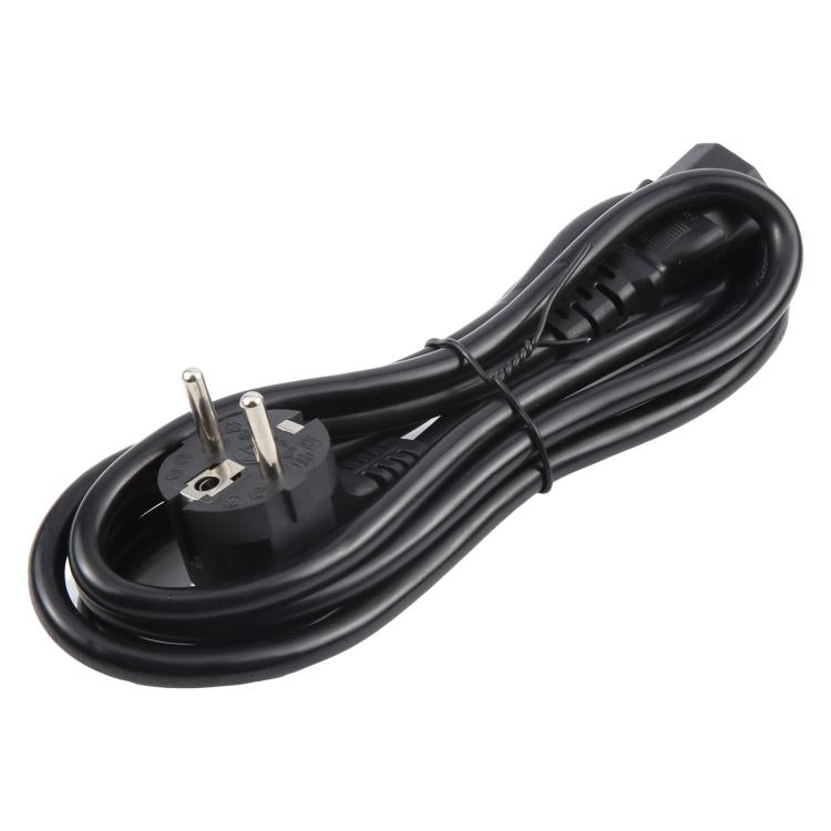 EU Plug Computer PC Power Cord 3 Pin Cable 0.5 Square, Length:1.8m(Black) - Power Cord by buy2fix | Online Shopping UK | buy2fix