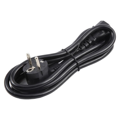 EU Plug Computer PC Power Cord 3 Pin Cable 0.5 Square, Length:1.8m(Black) - Power Cord by buy2fix | Online Shopping UK | buy2fix