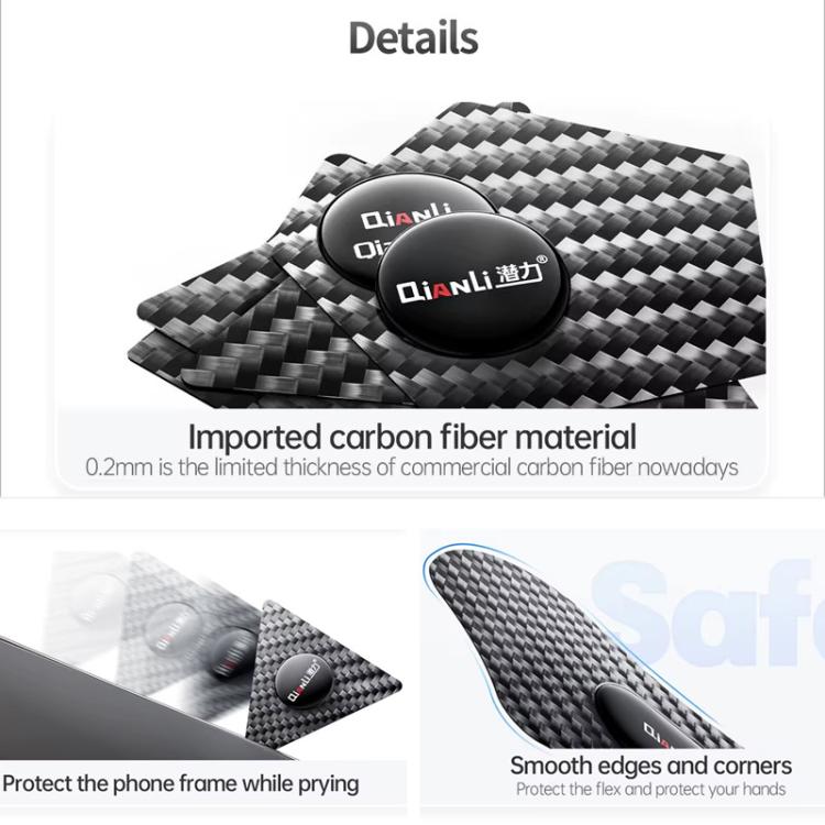 Qianli High Toughness Multifunctional Carbon Fiber Prying Tool Pentagon Shaped - Crowbar by QIANLI | Online Shopping UK | buy2fix