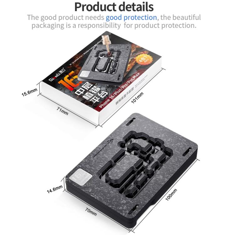 Qianli 4 in 1 Magnetic Middle Layer BGA Reballing Platform for iPhone 16 Series - Repair Platform by QIANLI | Online Shopping UK | buy2fix