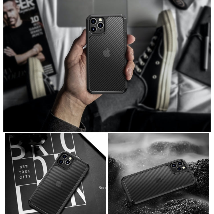 For iPhone 11 Pro Max iPAKY Pioneer Series Carbon Fiber Texture Shockproof TPU + PC Case(Black) - iPhone 11 Pro Max Cases by iPAKY | Online Shopping UK | buy2fix