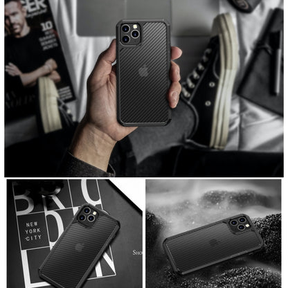 For iPhone 11 Pro Max iPAKY Pioneer Series Carbon Fiber Texture Shockproof TPU + PC Case(Black) - iPhone 11 Pro Max Cases by iPAKY | Online Shopping UK | buy2fix