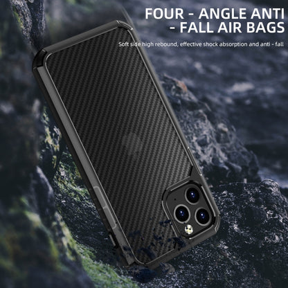 For iPhone 11 Pro Max iPAKY Pioneer Series Carbon Fiber Texture Shockproof TPU + PC Case(Black) - iPhone 11 Pro Max Cases by iPAKY | Online Shopping UK | buy2fix